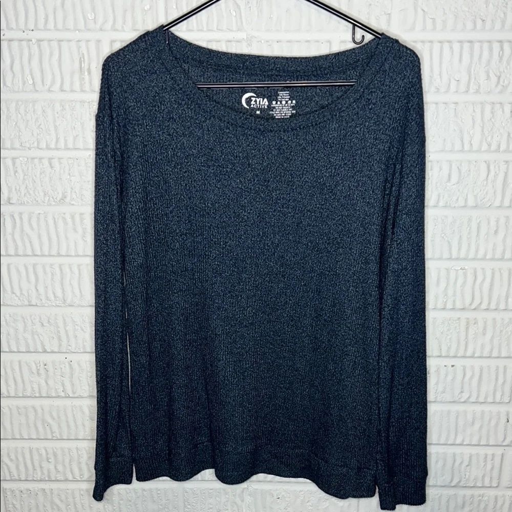 Zyia Active Navy Long Sleeve Top - Picture 1 of 3